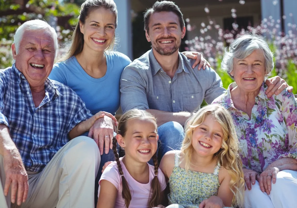 Family enjoying time together at Brownstone Family Care, shown as part of our assisted living resources for Charlotte families